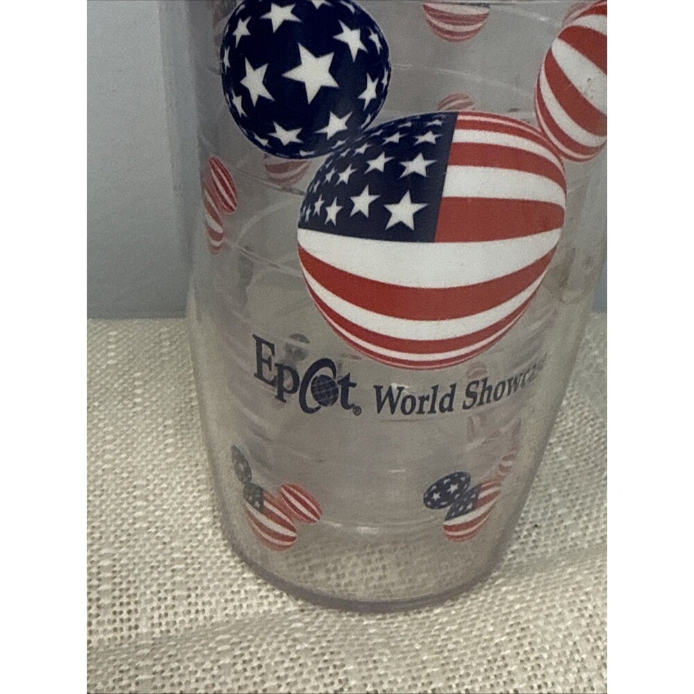 Disney Parks Epcot World Showcase 16oz Tumbler Tervis Mickey Patriotic Ears - Picture 3 of 7